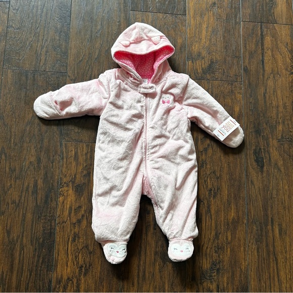 Pink Hooded Baby One Piece - Picture 6 of 9